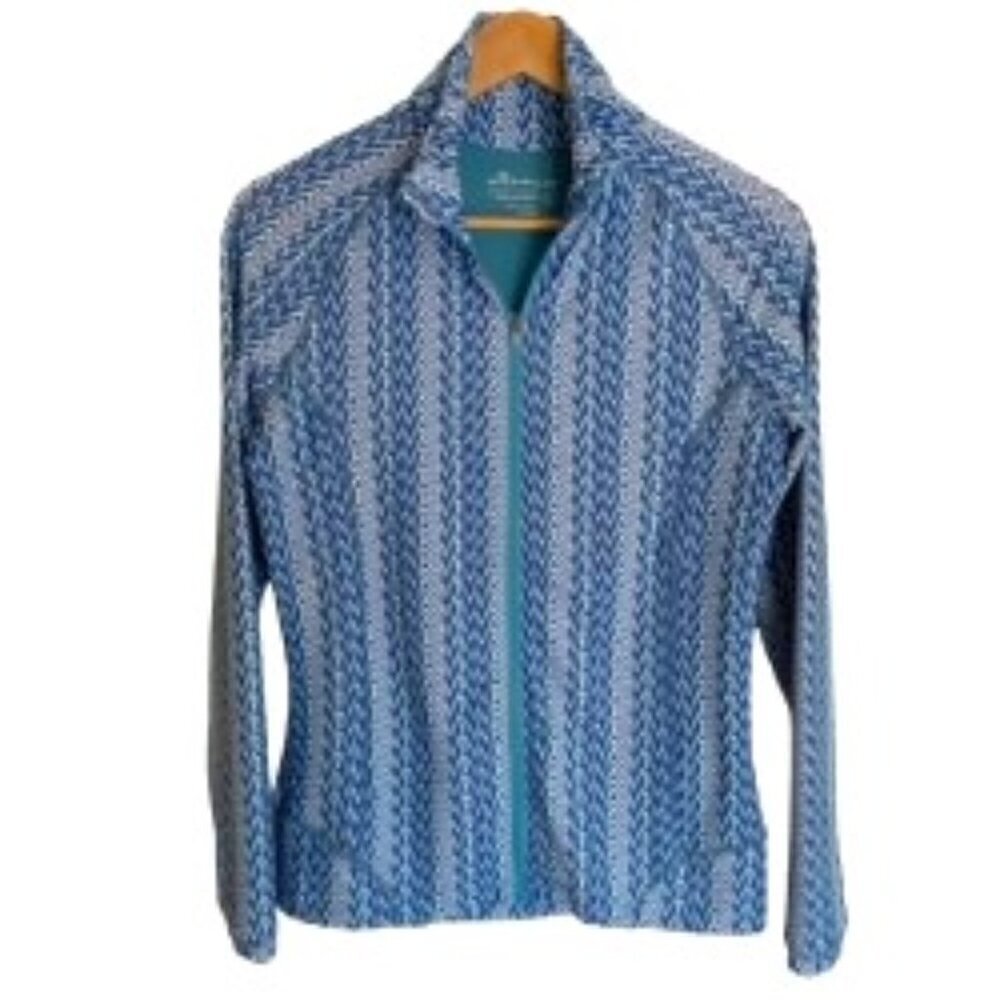 Peter Millar Blue Full Zip Pullover Small